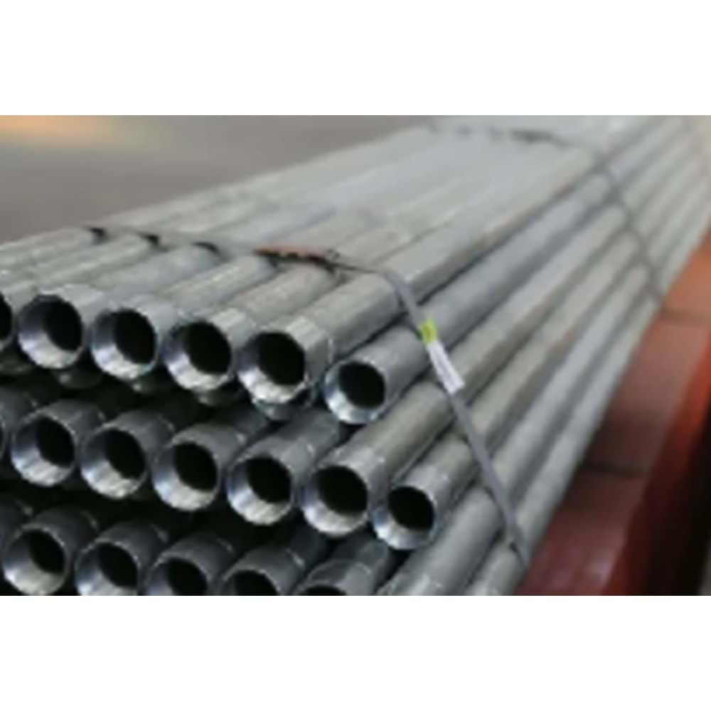 Tosçelik 1/2 Galvanizli boru ( Dişli Manşonlu)