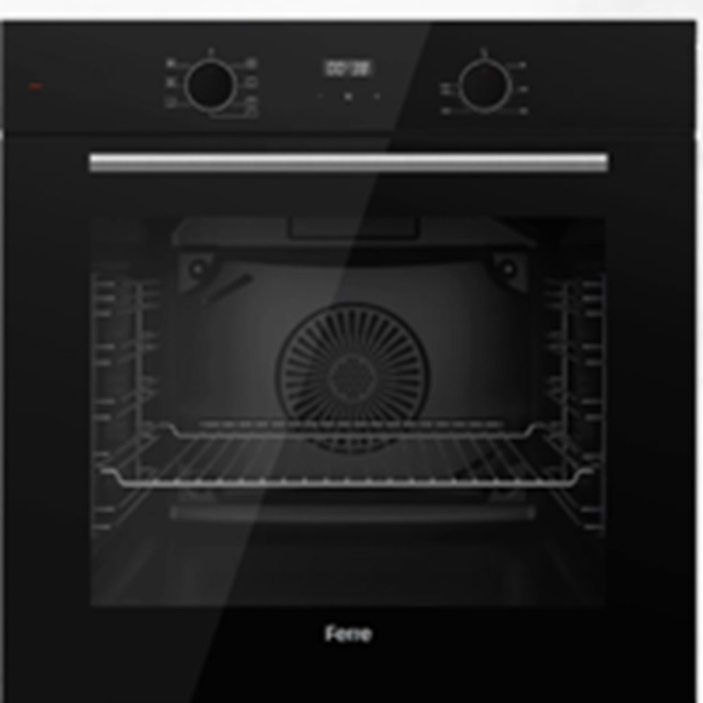 Ferre QBL63CS Siyah Ankastre Fırın (0-7 Fonksiyon)