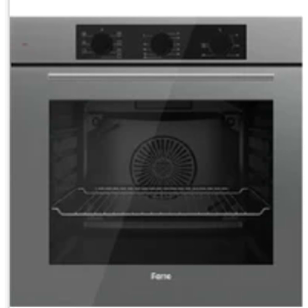 Ferre QBL62CPR Gri Ankastre Fıırn (0-7 Fonksiyon)