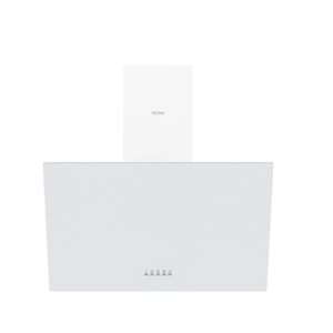 Regal AD 609112 BC Eğimli Beyaz Cam Yüzey Davlumbaz