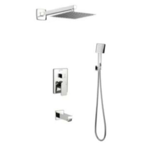Şenpres Kare Ankastre Duş Seti (krom ) Üç yollu