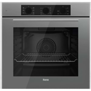 Ferre QBL63CPR Gri Ankastre Fırın (0-7 fonksiyon)