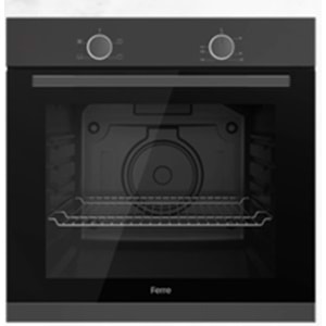 Ferre XE61MPL Siyah Panel Ankastre Emaye Fırın (0-4 Fonksiyon)
