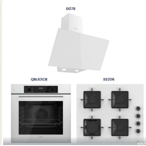 Ferre Ankastre Beyaz set (7 Fonksiyonlu Fırın)D078-SS206-QBL63CB