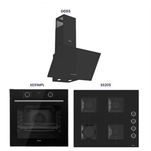 Ferre Ankastre Siyah Set (4 Fonksiyonlu Fırın)D086-SS205-XE61MPL