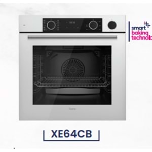 Ferre XE64CB Beyaz Cam Buharlı Ankastre Fırın(0-10 Fonksiyon)