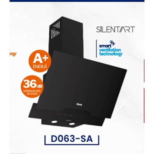 ferre D063-SA Silent Art 60 Cm Siyah Davlumbaz