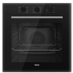 Ferre QBL62CS Siyah Ankastre Fırın (0-7 Fonksiyon)